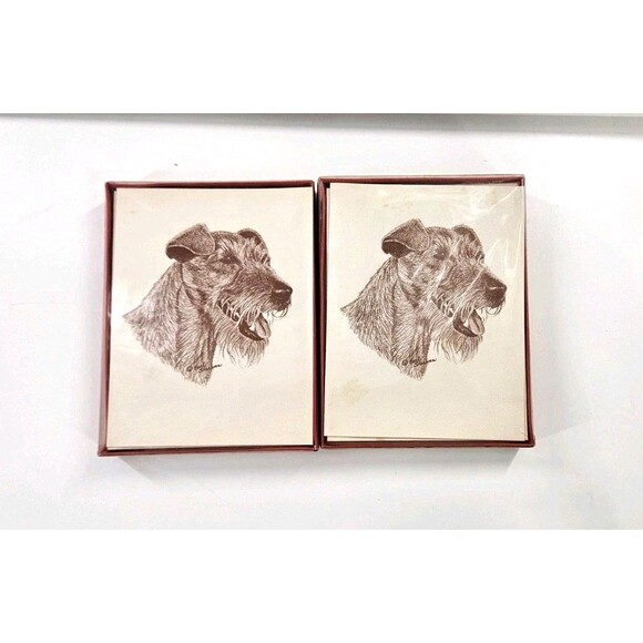 VTG NOB Earl Sherwan Dog Note cards & Envelopes 10 PK Irish Terrier *see Pics - Picture 2 of 15